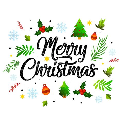 Merry Christmas Typography Vector Art PNG, Merry Christmas Typography ...