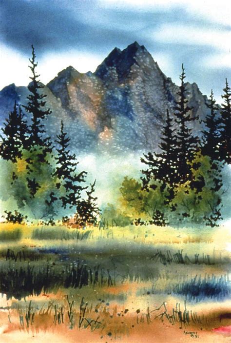 Matanuska by Teresa Ascone | Watercolor landscape paintings, Landscape ...