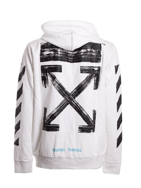 Off-white Off White Brush Print Hoodie | ModeSens