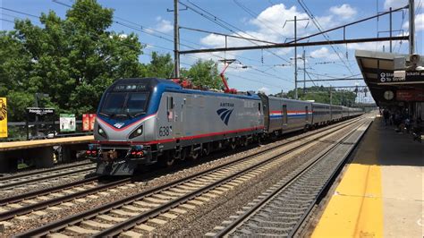 Amtrak HD 60fps: High Speed 125 MPH Train Action @ Princeton Junction w ...