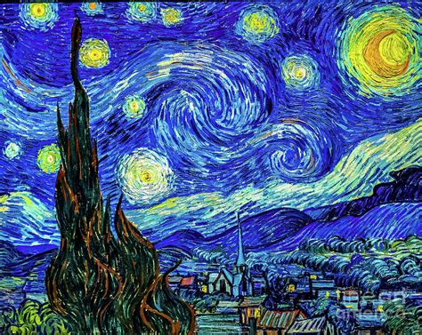 Starry Night by Vincent Van Gogh Painting by Vincent Van Gogh - Fine ...