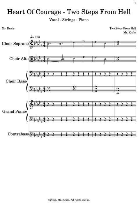 Heart Of Courage - Two Steps From Hell - Sheet music for Choir Tenor ...