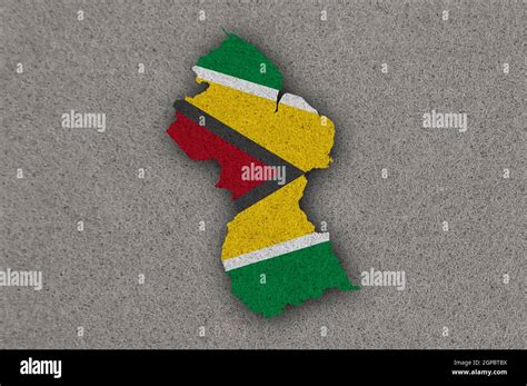 Guyana map outline hi-res stock photography and images - Alamy