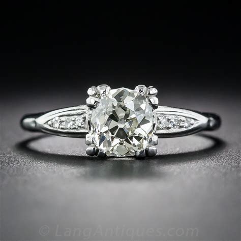 .95 Carat Old Mine Cut Diamond Ring