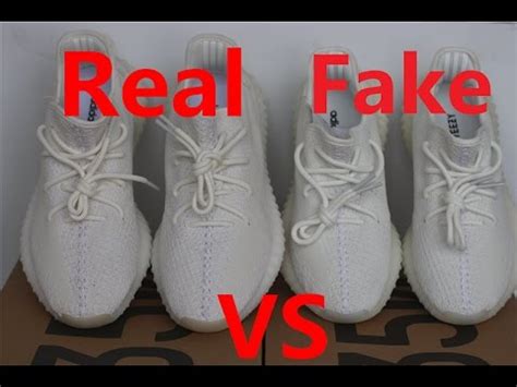 YEEZY 350 BOOST V2 "Cream White" REAL VS FAKE LEGIT CHECK COMPARISON UV ...