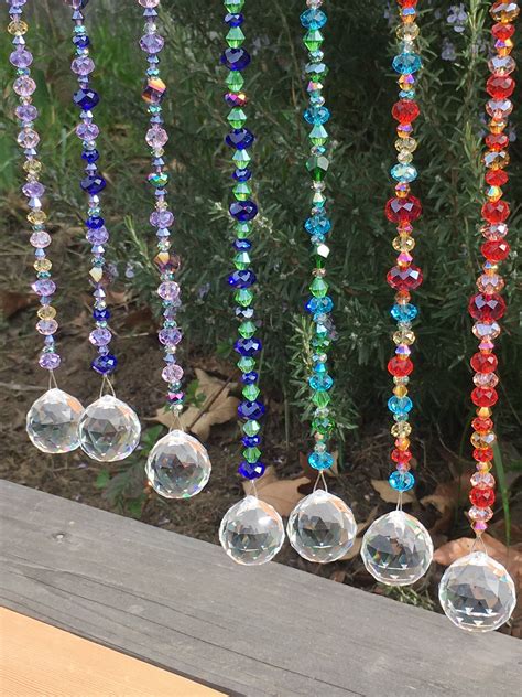 Crystal Beaded Suncatchers 30mm Crystal Prisms & Beads - 30mm Crystal ...