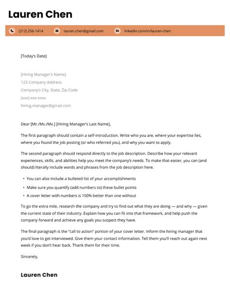 Free Cover Letter Template for Your Resume (Copy & Paste)