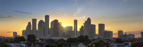 Sunrise Panorama Of The Houston Skyline 1 Photograph by Rob Greebon