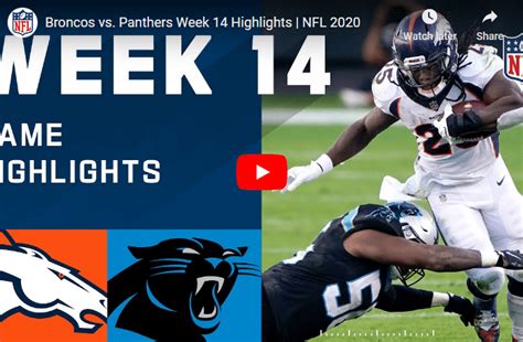 NFL highlights: Denver Broncos defeat Carolina Panthers in Week 14