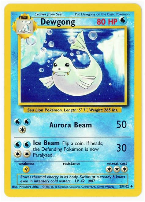 -=Chameleon's Den=- Pokemon TCG Card: Seel Stage 1: Dewgong