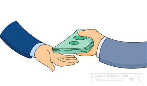 Money Clipart - money-exchange-transaction - Classroom Clipart