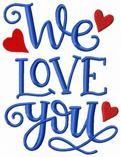 We love you embroidery design | Loving you letters, Love you images ...