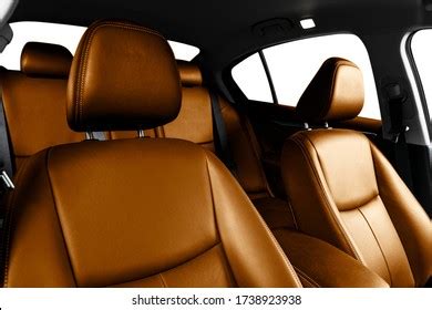 Luxury Car Brown Leather Interior Part Stock Photo 1738923938 ...