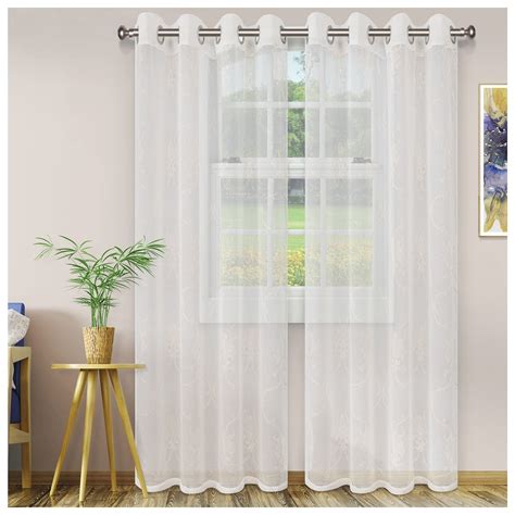 ELEGANT SCROLL 2 PANELS SHEER CURTAINS - Walmart.com - Walmart.com