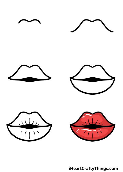 How to Draw a Cartoon Lips - Jimenez Fesion