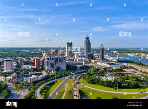 Downtown Mobile, Alabama waterfront skyline Stock Photo - Alamy