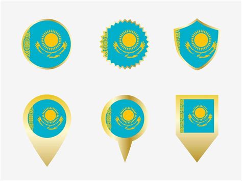 Vector flag set of Kazakhstan 22822469 Vector Art at Vecteezy