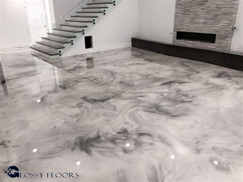 Metallic Marble Epoxy Floor - Metallic Floors Installed Nationwide