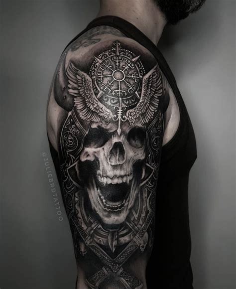 Viking Skull Tattoo by Julie Brd Tattoo | Viking tattoos, Viking tattoo ...