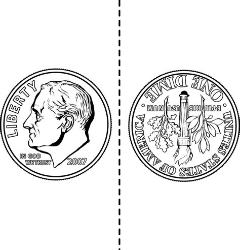 Two Sided Dime | ClipArt ETC