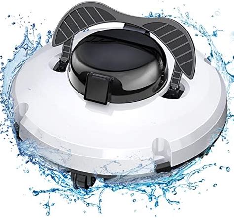 Automatic Pool Vacuum Cordless Robotic Pool Cleaner Lasts 120 Mins Dual ...