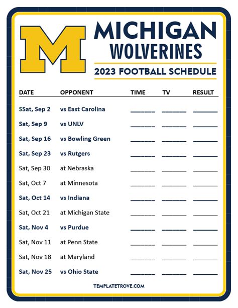 U Of M Football Tv Schedule 2023