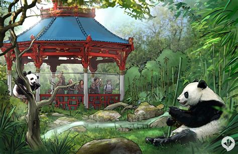 Giant Panda Zoo Habitat