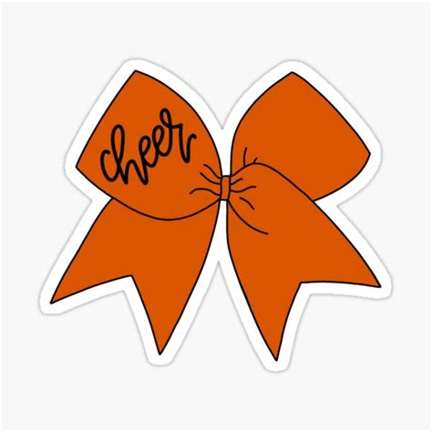 "Cheer Bow (Orange)" Sticker for Sale by crystalcreative | Redbubble