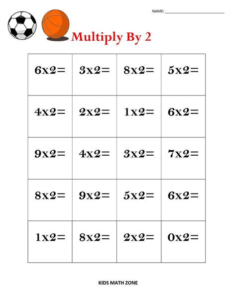 Multiplication Table 3X3