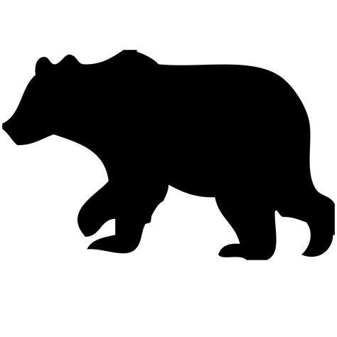 Bear Vector Silhouette at GetDrawings | Free download