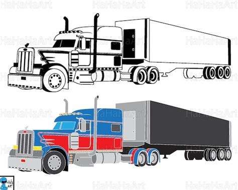 Best Truck 18 Wheeler Monogram Clipart / Cutting Files Svg - Etsy