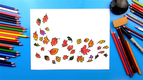 How To Draw Leaves Blowing In The Wind - Art For Kids Hub