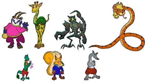 Animal Hybrids - Character Lineup 3 by Inkheart7 on DeviantArt