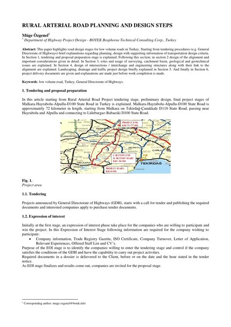 (PDF) Rural Arterial Road Planning and Design Steps