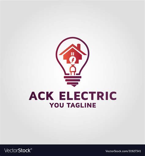 Commercial electrical company logo design Vector Image