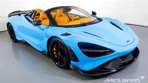 MSO Fistral Blue Over Orange 2022 McLaren 765LT Spider For Sale