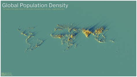 3D Map: The World’s Largest Population Density Centers - City Roma News