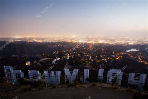 Hollywood Sign Night Wallpaper