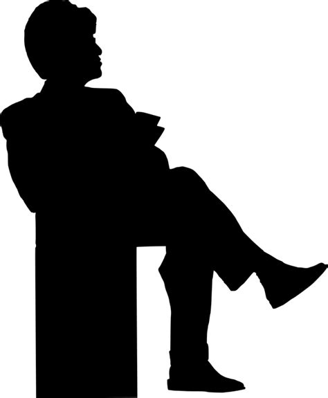 Person Sitting Silhouette 7, Buy Clip Art - Gambar Orang Duduk Vektor ...