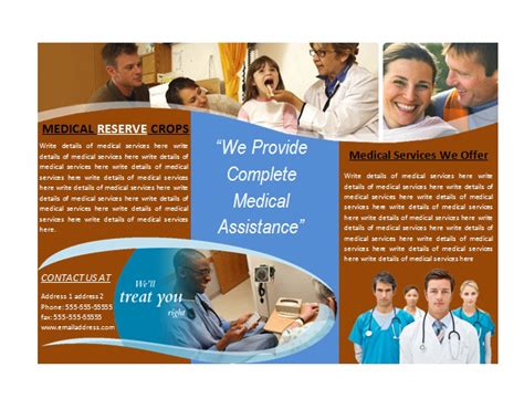 Medical Brochure Template for Medical Services | Brochures | Ready-Made ...