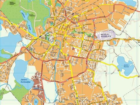 Olsztyn EPS map. EPS Illustrator Map | Vector maps