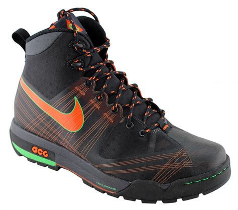 NIKE ACG ASHIKO MENS SHOES/SNOW/HIKING/BOOTS BLACK/ORANGE/GREEN US ...