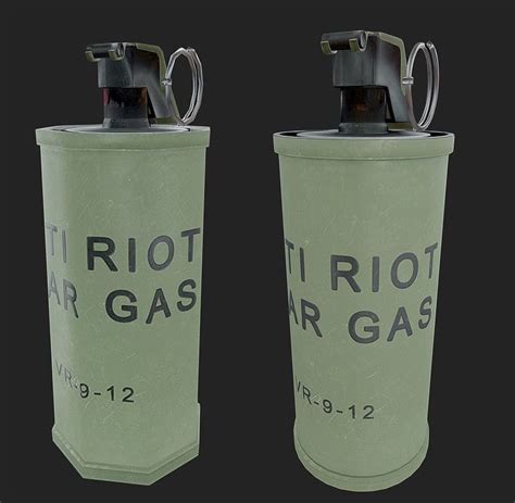 3D asset Tear Gas Grenade PBR Game Ready | CGTrader