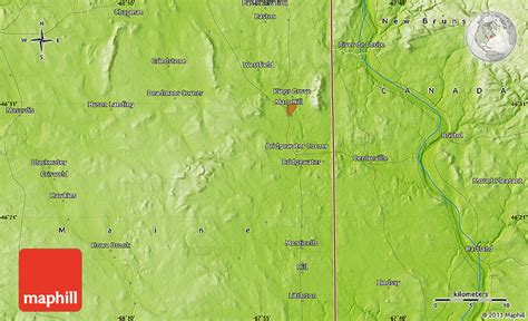 Physical Map of Hartland