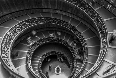 Vatican Museum Stairs B&W | Vatican City, Italy This stairca… | Flickr