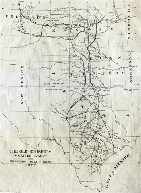 Chisholm Trail - Wikipedia - Texas Trails Maps - Printable Maps