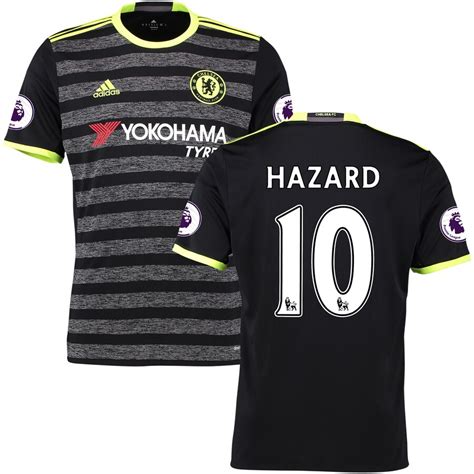 Eden Hazard Chelsea adidas Replica 2016/2017 Away Player Jersey - Black ...