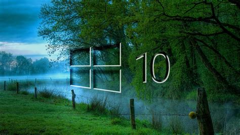 Windows 10 in the misty morning glass logo wallpaper - Computer ...