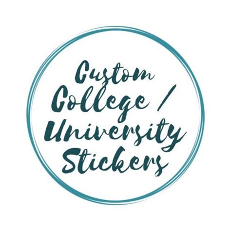 Custom College / University Stickers Custom Stickers of | Etsy