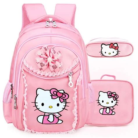 FZMBAI Hello Kitty School Backpacks for Girls Kids Satchel Children ...